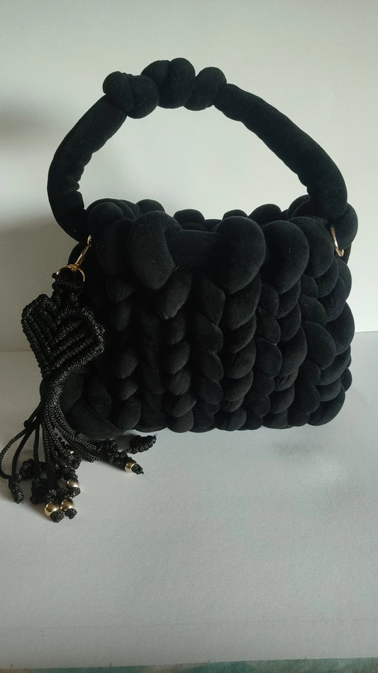 Soft Black Marshmallow Bag