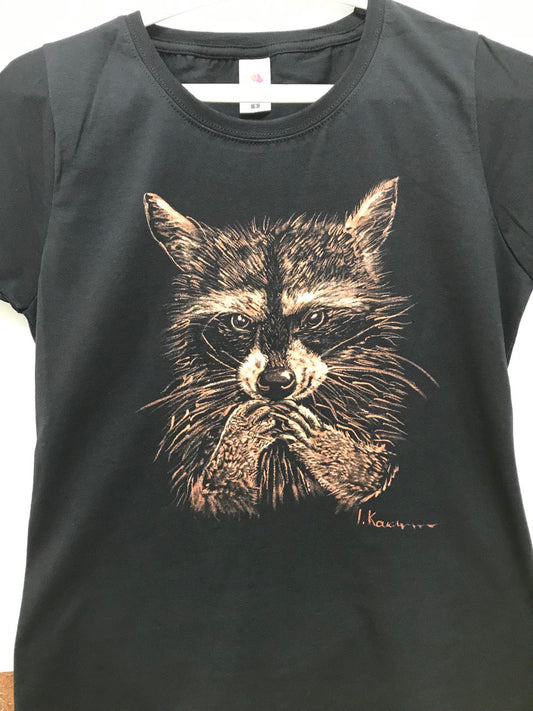 Raccoon Bleach Art T-Shirt