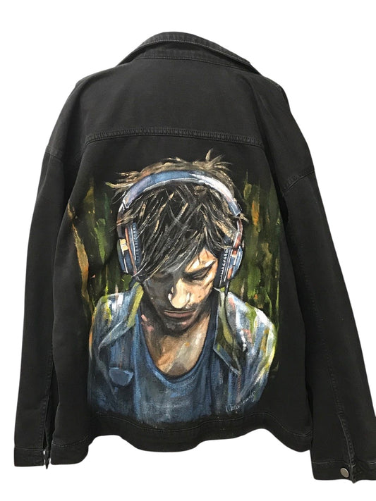 Hand-Painted Denim Jacket XXL